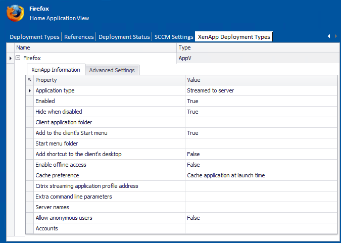 XenApp Deployment Data